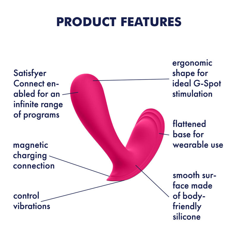 Satisfyer Top Secret Wearable Vibrator Pink - Vibrant Vibes Australia - Quality Sex Toys - Great Prices - Sex Toys Australia