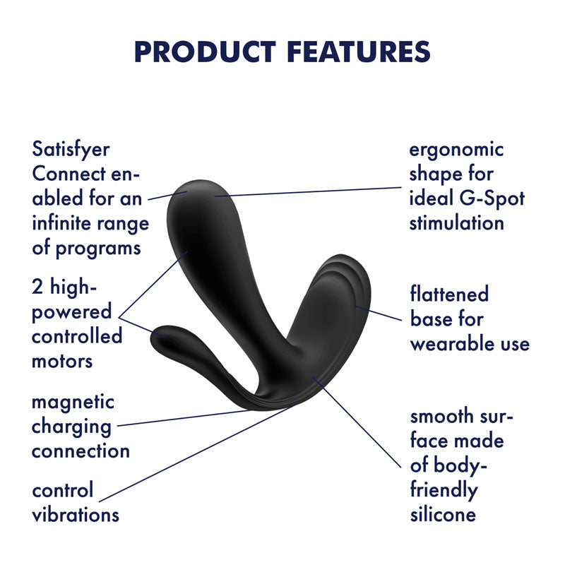 Satisfyer Top Secret + Wearable Vibrator Black - Vibrant Vibes Australia - Quality Sex Toys - Great Prices - Sex Toys Australia