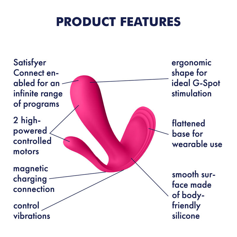 Satisfyer Top Secret + Wearable Vibrator Pink - Vibrant Vibes Australia - Quality Sex Toys - Great Prices - Sex Toys Australia