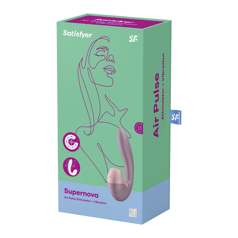 Satisfyer Supernova G-Spot Clit Suction Vibrator Old Rose - Vibrant Vibes Australia - Quality Sex Toys - Great Prices - Sex Toys Australia