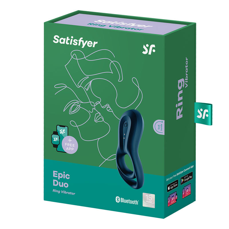 Satisfyer Epic Duo Cockring w Bluetooth & App - Vibrant Vibes Australia - Quality Sex Toys - Great Prices - Sex Toys Australia