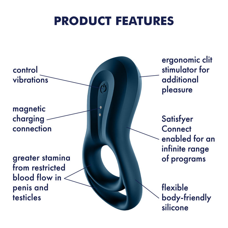 Satisfyer Epic Duo Cockring w Bluetooth & App - Vibrant Vibes Australia - Quality Sex Toys - Great Prices - Sex Toys Australia