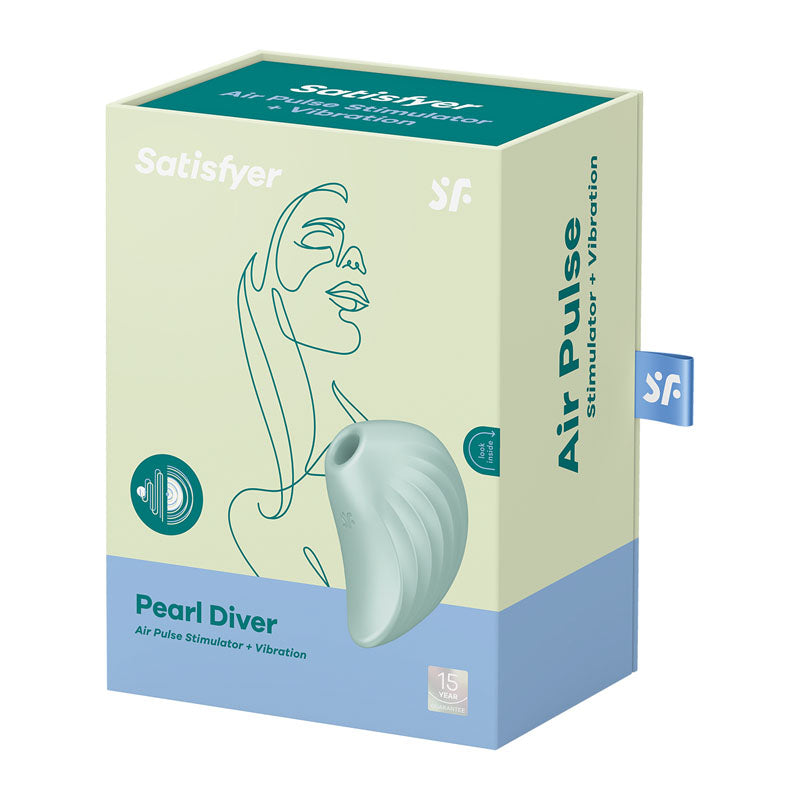 Satisfyer Pearl Diver Air Pulse Simulator Mint - Vibrant Vibes Australia - Quality Sex Toys - Great Prices - Sex Toys Australia