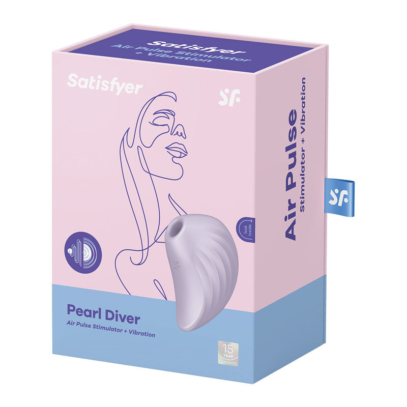 Satisfyer Pearl Diver Air Pulse Simulator Violet - Vibrant Vibes Australia - Quality Sex Toys - Great Prices - Sex Toys Australia