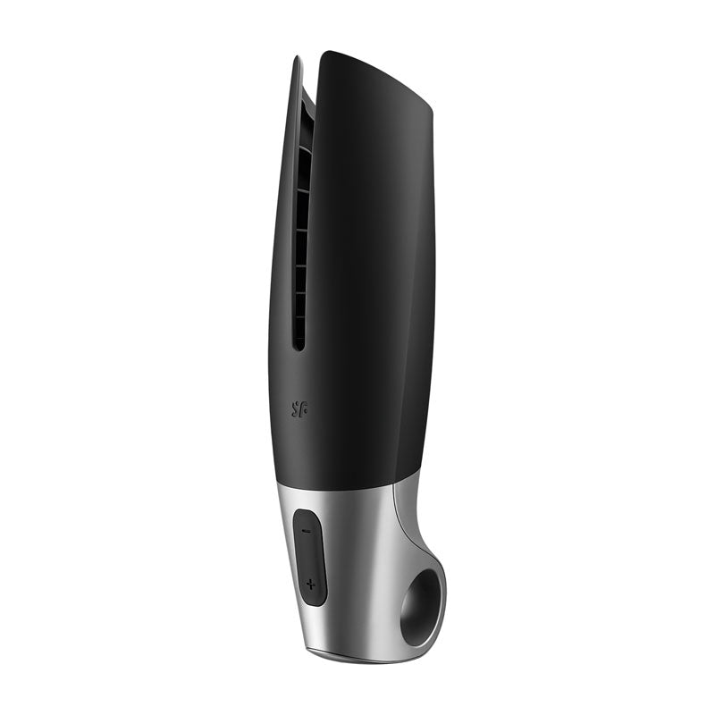 Satisfyer Power Masturbator Black Silver - Vibrant Vibes Australia - Quality Sex Toys - Great Prices - Sex Toys Australia