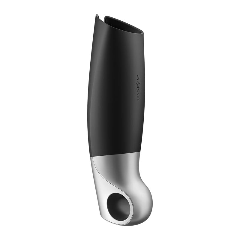 Satisfyer Power Masturbator Black Silver - Vibrant Vibes Australia - Quality Sex Toys - Great Prices - Sex Toys Australia