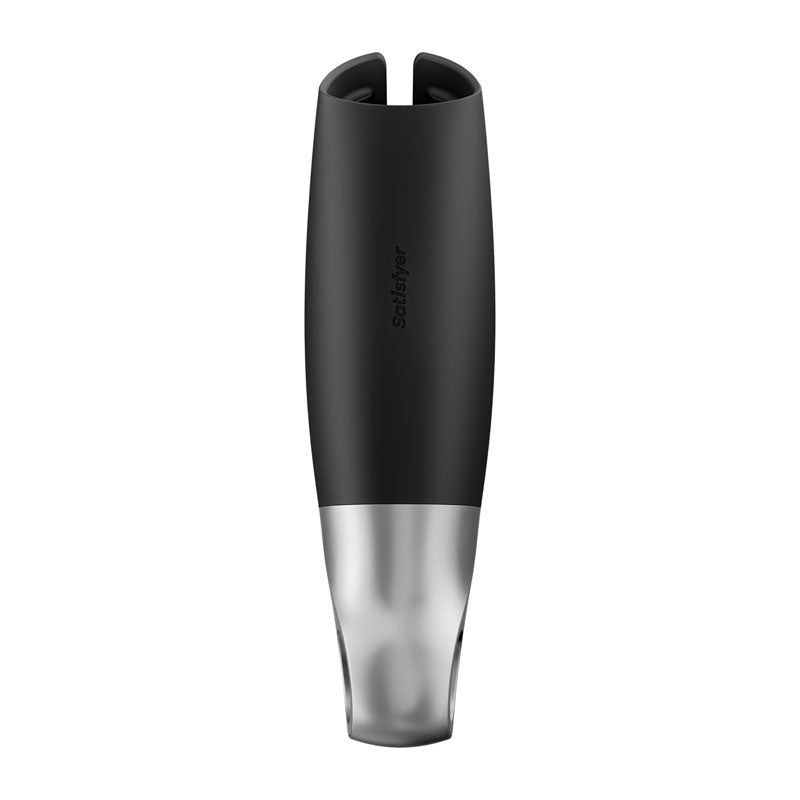 Satisfyer Power Masturbator Black Silver - Vibrant Vibes Australia - Quality Sex Toys - Great Prices - Sex Toys Australia