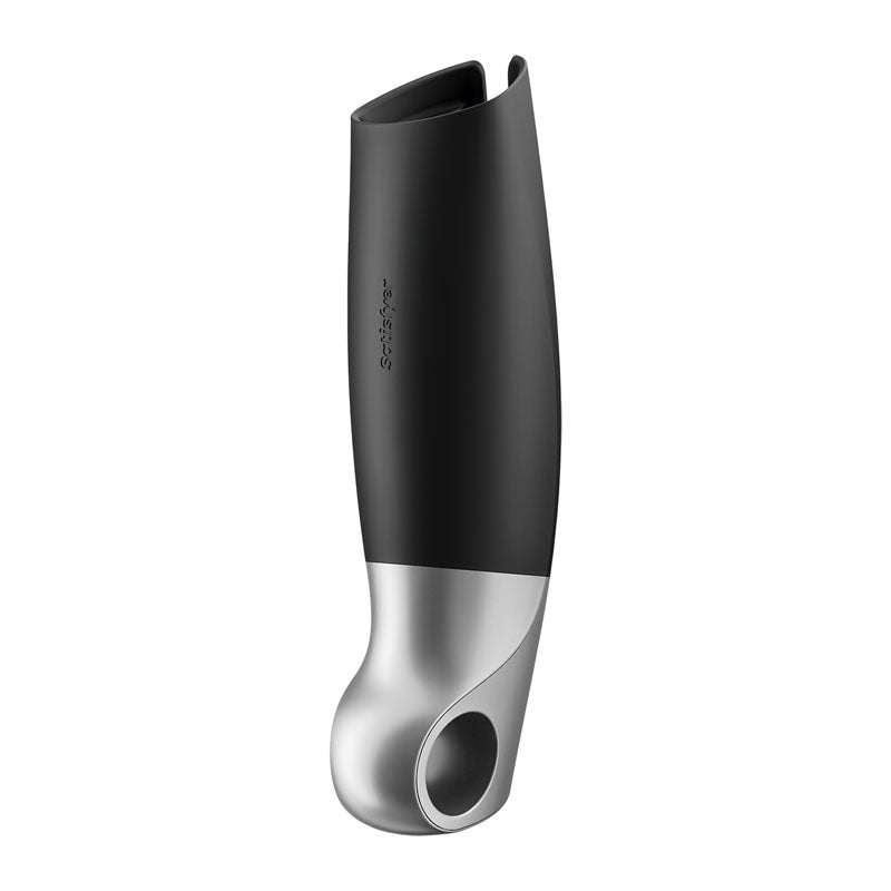 Satisfyer Power Masturbator Black Silver - Vibrant Vibes Australia - Quality Sex Toys - Great Prices - Sex Toys Australia