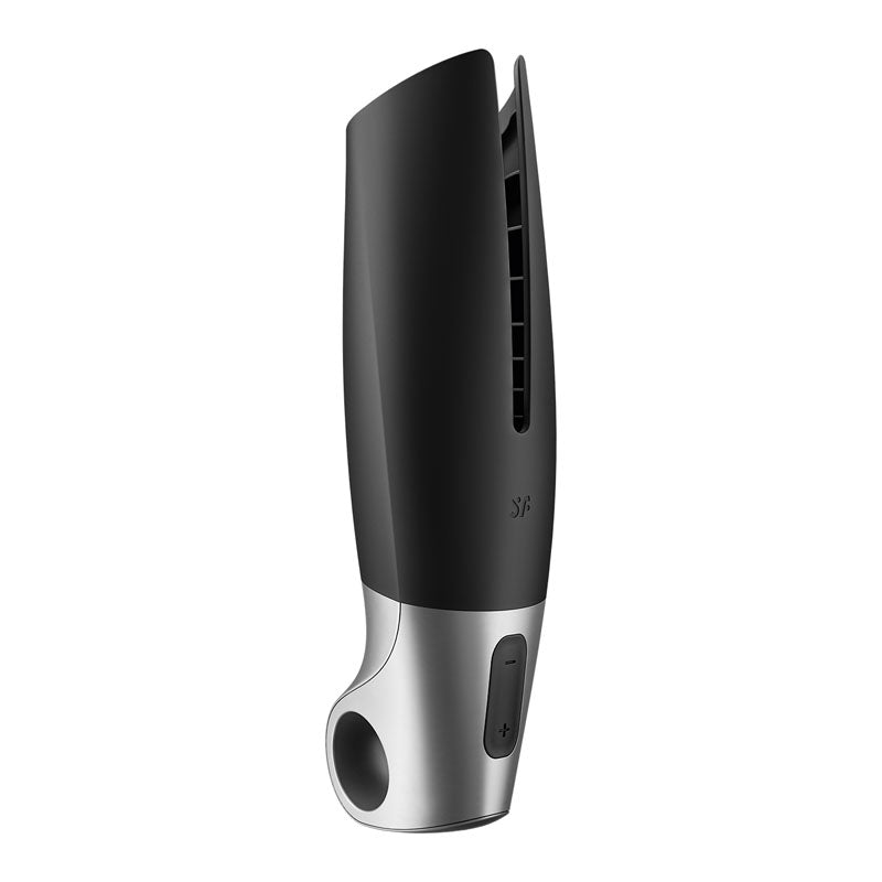 Satisfyer Power Masturbator Black Silver - Vibrant Vibes Australia - Quality Sex Toys - Great Prices - Sex Toys Australia