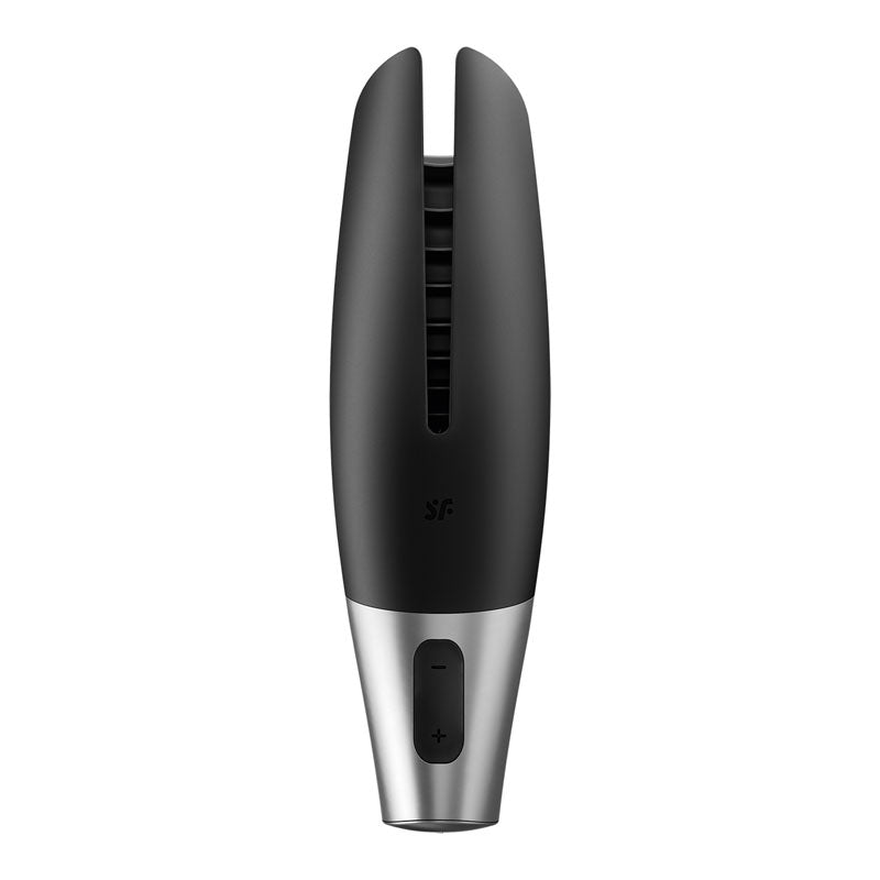 Satisfyer Power Masturbator Black Silver - Vibrant Vibes Australia - Quality Sex Toys - Great Prices - Sex Toys Australia