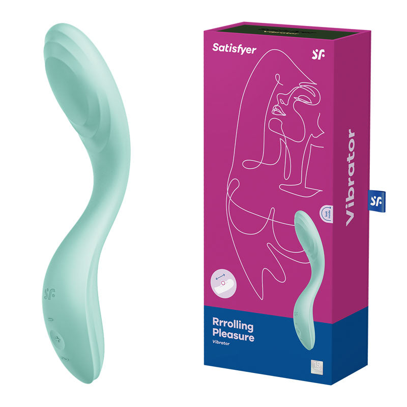 Satisfyer Rrrolling Pleasure G-Spot Vibrator Light Green - Vibrant Vibes Australia - Quality Sex Toys - Great Prices - Sex Toys Australia