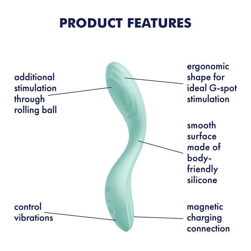 Satisfyer Rrrolling Pleasure G-Spot Vibrator Light Green - Vibrant Vibes Australia - Quality Sex Toys - Great Prices - Sex Toys Australia