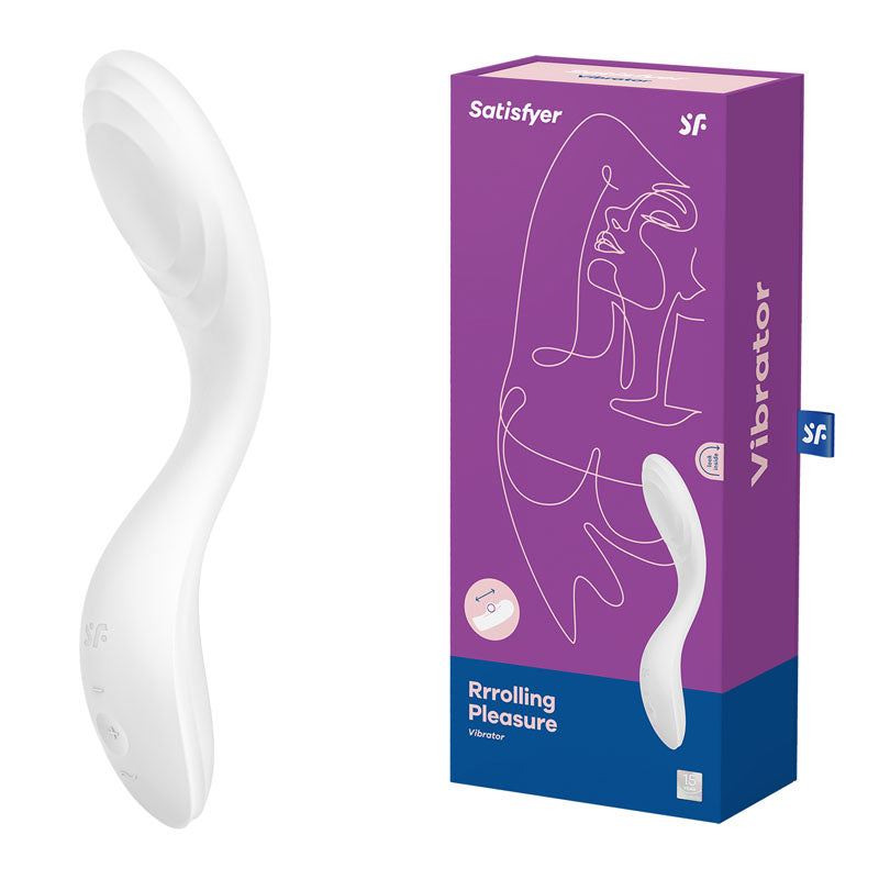 Satisfyer Rrrolling Pleasure G-Spot Vibrator White - Vibrant Vibes Australia - Quality Sex Toys - Great Prices - Sex Toys Australia