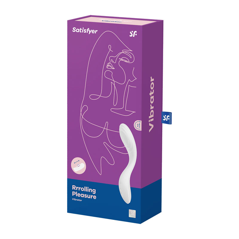 Satisfyer Rrrolling Pleasure G-Spot Vibrator White - Vibrant Vibes Australia - Quality Sex Toys - Great Prices - Sex Toys Australia