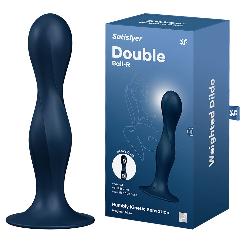 Satisfyer Double Ball-R Dildo Blue - Vibrant Vibes Australia - Quality Sex Toys - Great Prices - Sex Toys Australia