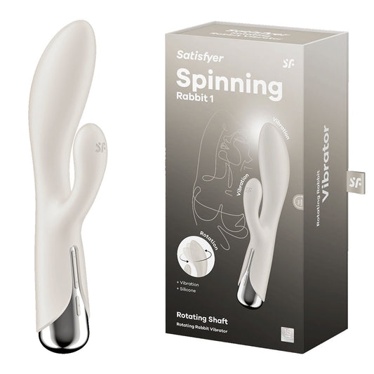 Satisfyer Spinning Rabbit 1 Beige - Vibrant Vibes Australia - Quality Sex Toys - Great Prices - Sex Toys Australia