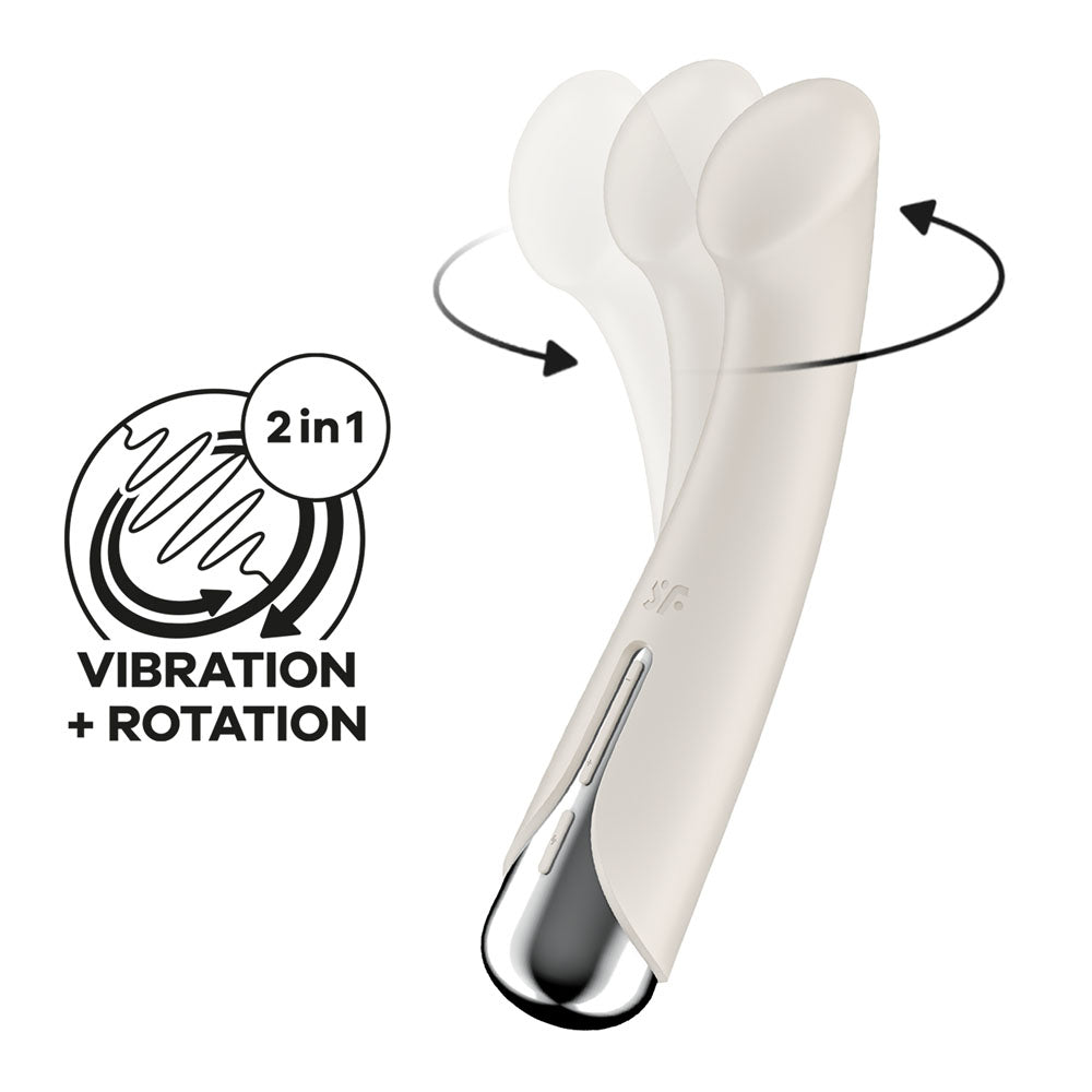 Satisfyer Spinning G-Spot 1 Beige - Vibrant Vibes Australia - Quality Sex Toys - Great Prices - Sex Toys Australia