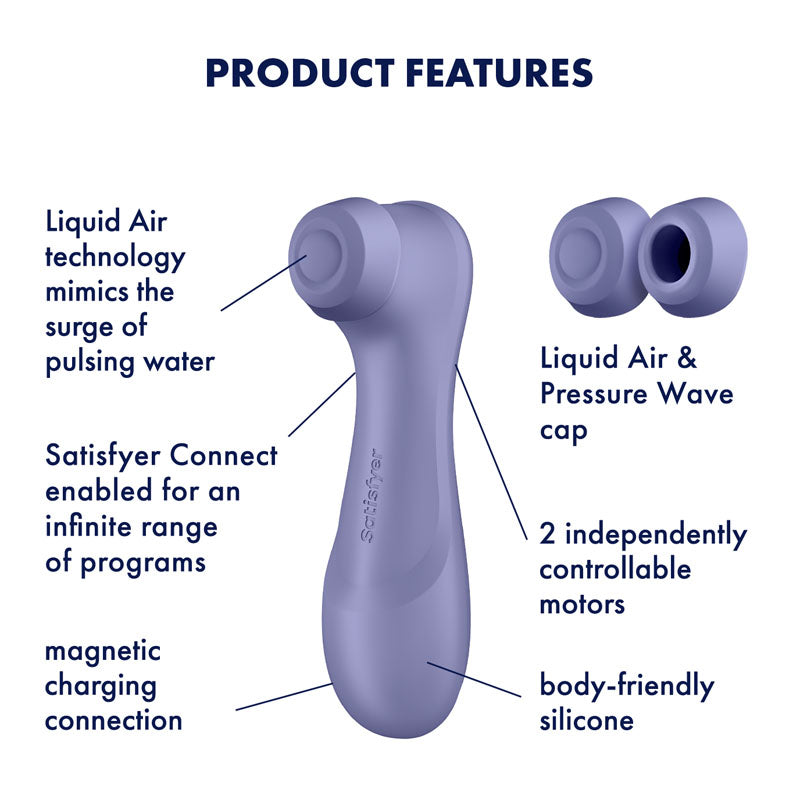 Satisfyer Pro 2 Gen 3 App Control Clitoral Stimulator Lilac - Vibrant Vibes Australia - Quality Sex Toys - Great Prices - Sex Toys Australia