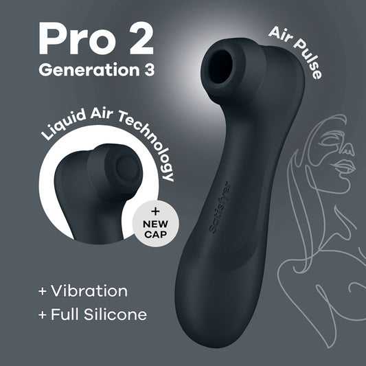 Satisfyer Pro 2 Gen 3 Clitoral Stimulator Black - Vibrant Vibes Australia - Quality Sex Toys - Great Prices - Sex Toys Australia