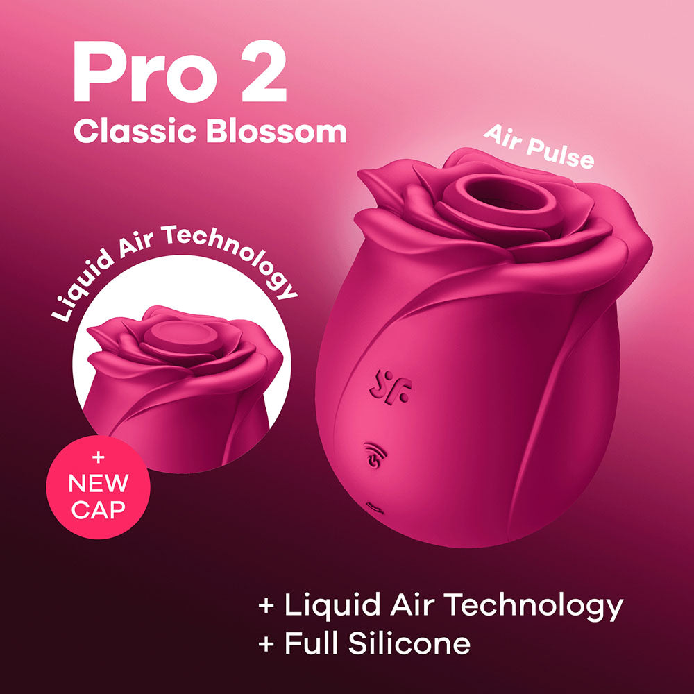 Satisfyer Pro 2 Classic Blossom Air Wave Clitoral Stimulator - Vibrant Vibes Australia - Quality Sex Toys - Great Prices - Sex Toys Australia