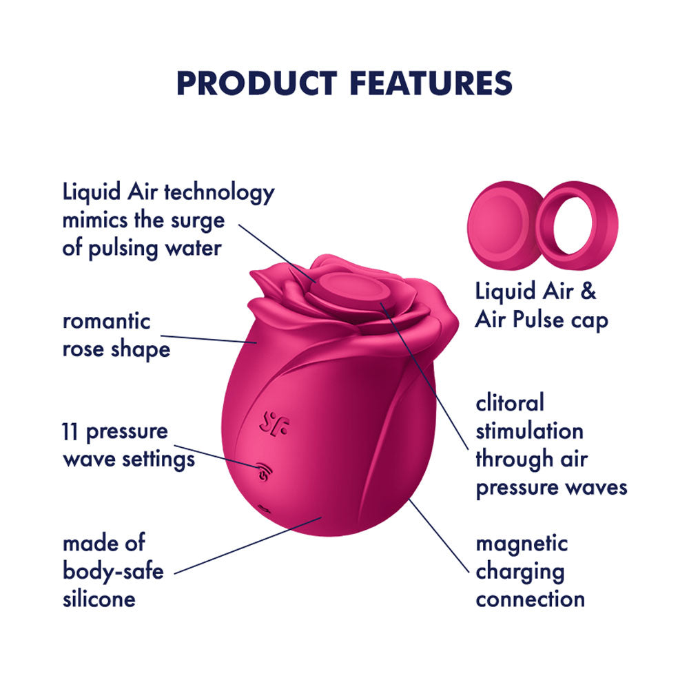 Satisfyer Pro 2 Classic Blossom Air Wave Clitoral Stimulator - Vibrant Vibes Australia - Quality Sex Toys - Great Prices - Sex Toys Australia