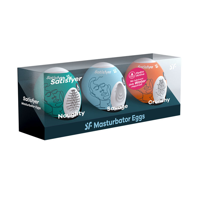 Satisfyer Masturbator Eggs - Mixed 3 Pack #2 - Vibrant Vibes Australia - Quality Sex Toys - Great Prices - Sex Toys Australia