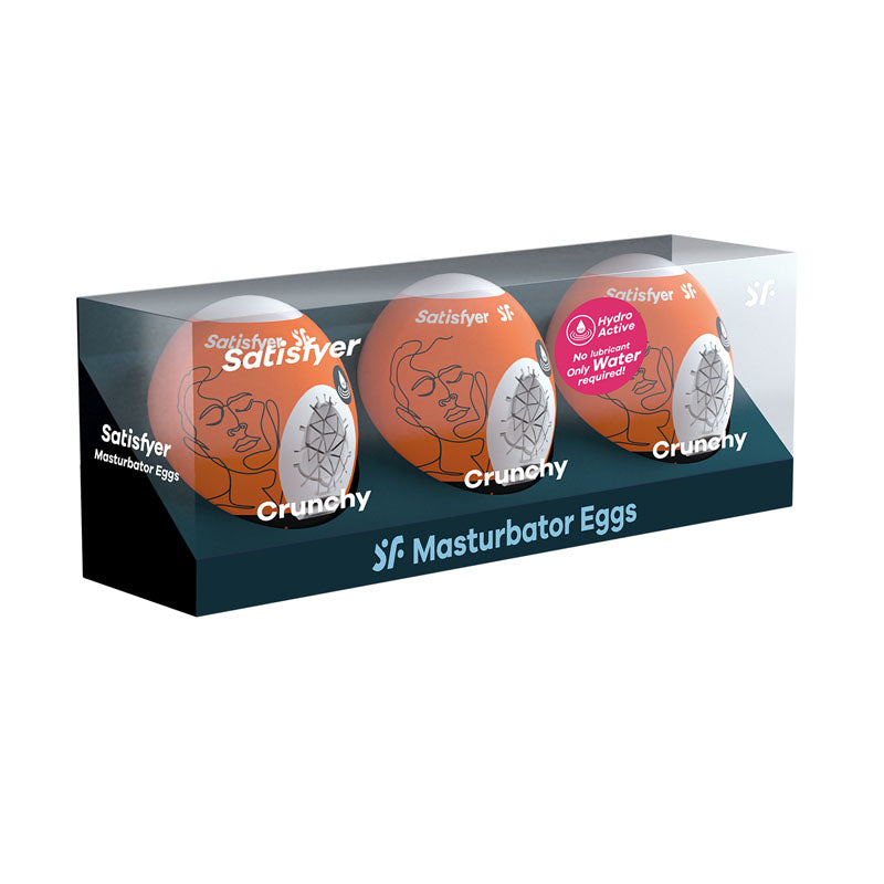 Satisfyer Masturbator Eggs - Crunchy 3 Pack - Vibrant Vibes Australia - Quality Sex Toys - Great Prices - Sex Toys Australia