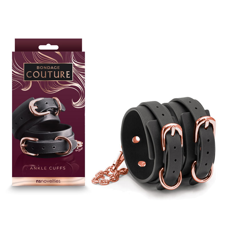 Bondage Couture Ankle Cuffs - - Vibrant Vibes Australia - Quality Sex Toys - Great Prices - Sex Toys Australia