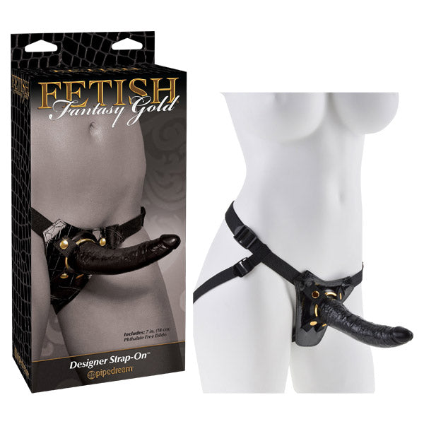 Fetish Fantasy Gold Designer Strap-On - Vibrant Vibes Australia - Quality Sex Toys - Great Prices - Sex Toys Australia