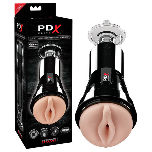 PDX Elite Cock Compressor Vibrating Stroker - Vibrant Vibes Australia - Quality Sex Toys - Great Prices - Sex Toys Australia