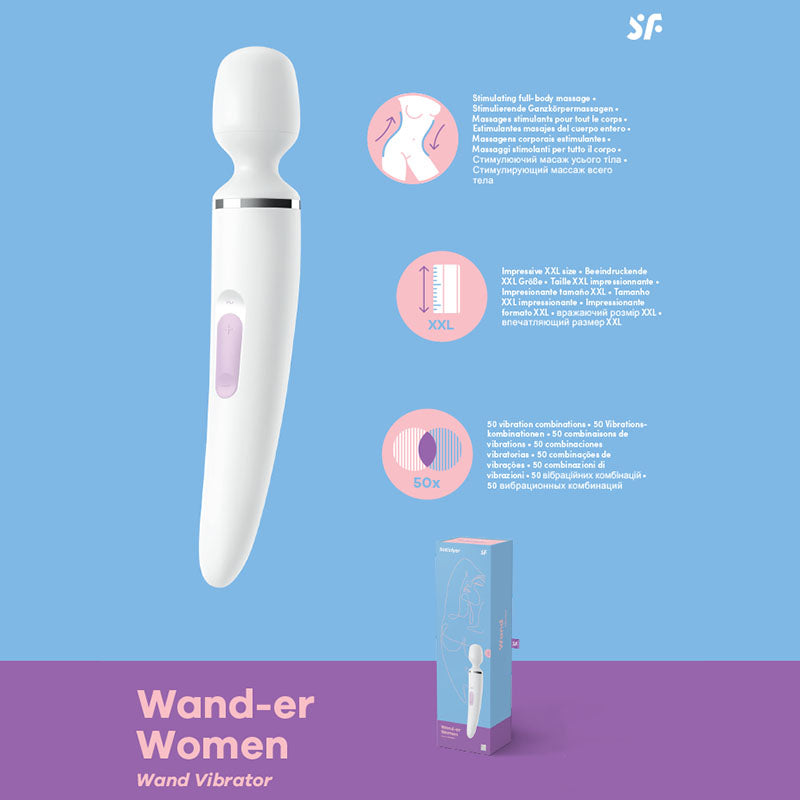 Satisfyer Wand-er Woman - Vibrant Vibes Australia - Quality Sex Toys - Great Prices - Sex Toys Australia