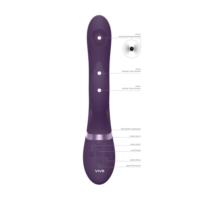 Vive AIMI 3x Motor Swinging Rabbit - Vibrant Vibes Australia - Quality Sex Toys - Great Prices - Sex Toys Australia